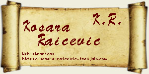 Kosara Raičević vizit kartica
